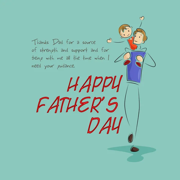 Father and son in Father's Day background Stock Vector