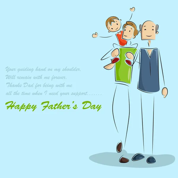 Father and son in Father's Day background Royalty Free Stock Vectors