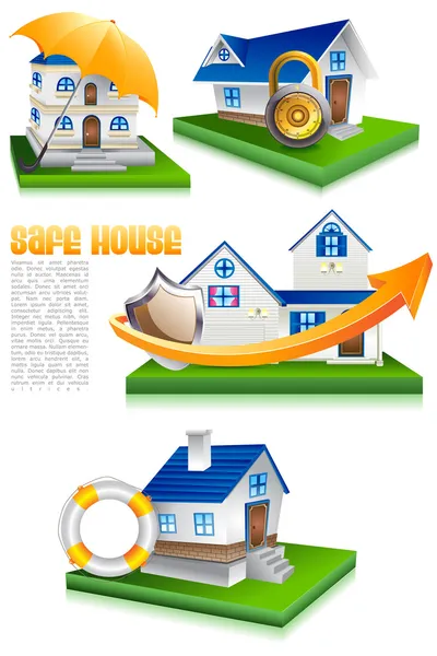 Protección en el hogar — Vector de stock