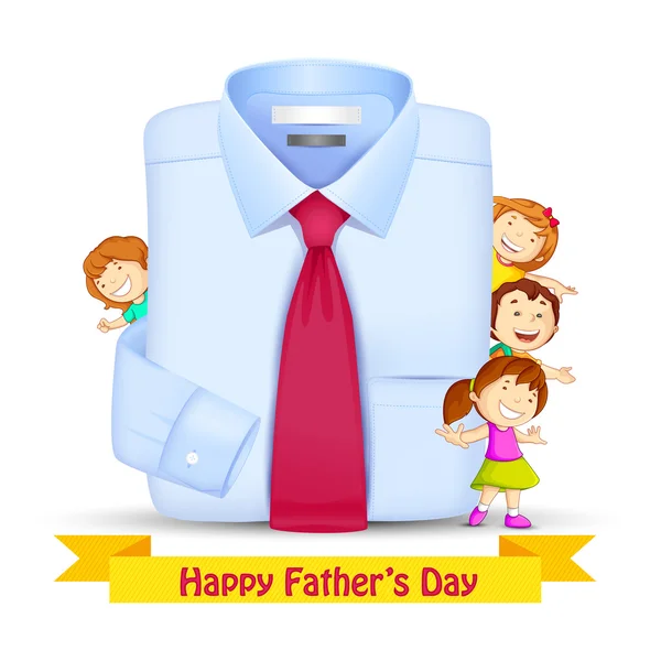 Father's Day achtergrond met kinderen — Stockvector