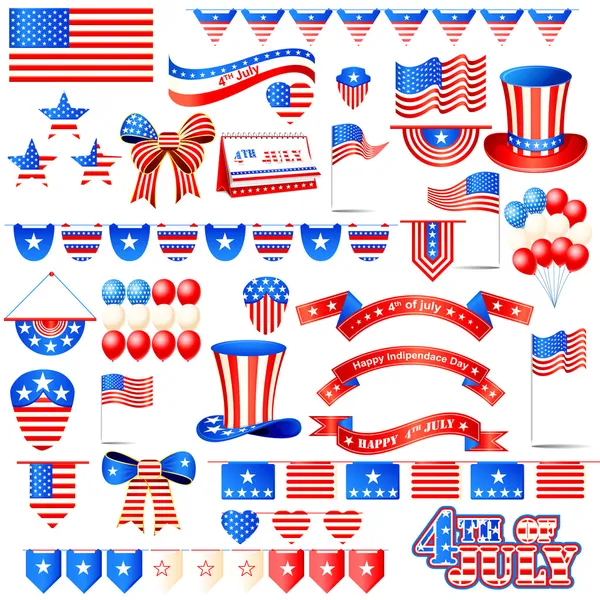 Élément de la fête de l'indépendance américaine — Image vectorielle