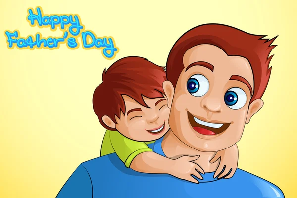 Father and son in Father's Day background Stock Illustration