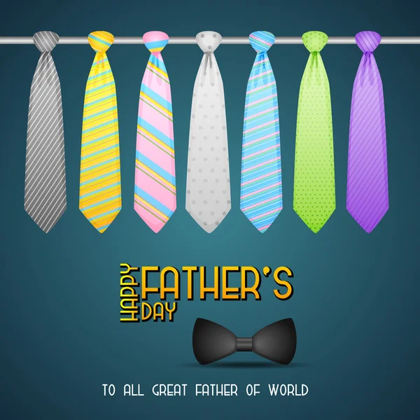 Den otců pozadí s kravatou — Stockový vektor