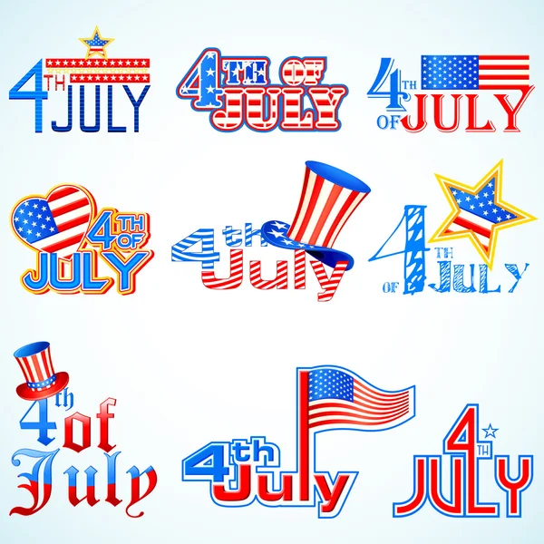 Il 4 luglio giorno dell'indipendenza americana — Vettoriale Stock