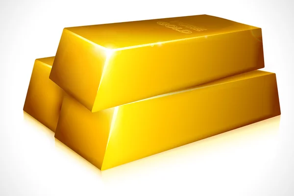 Tijolo de ouro — Vetor de Stock