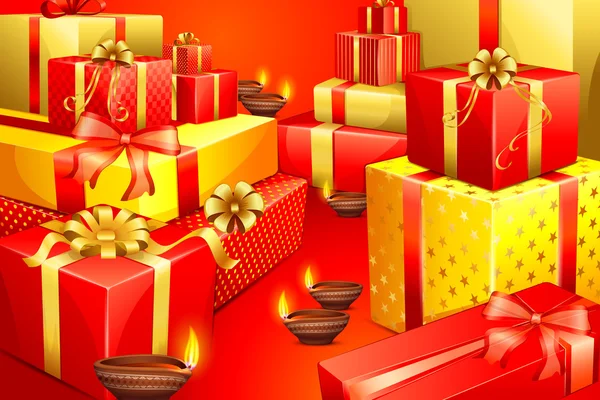 Diwali geschenk — Stockvector