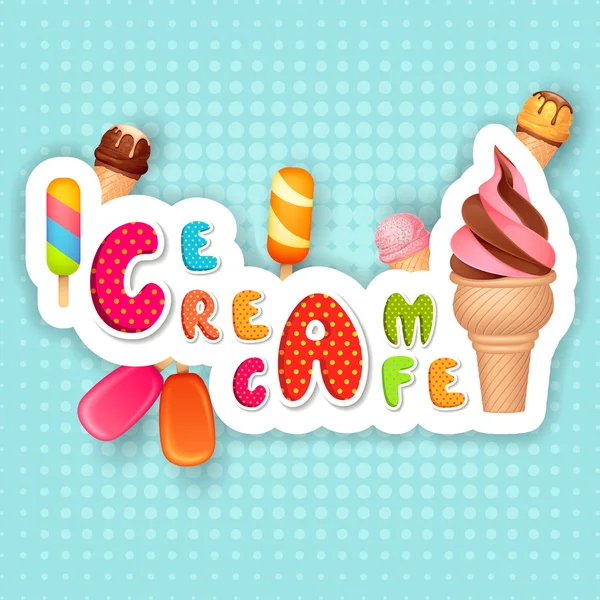 Plakát se zmrzlinou — Stockový vektor