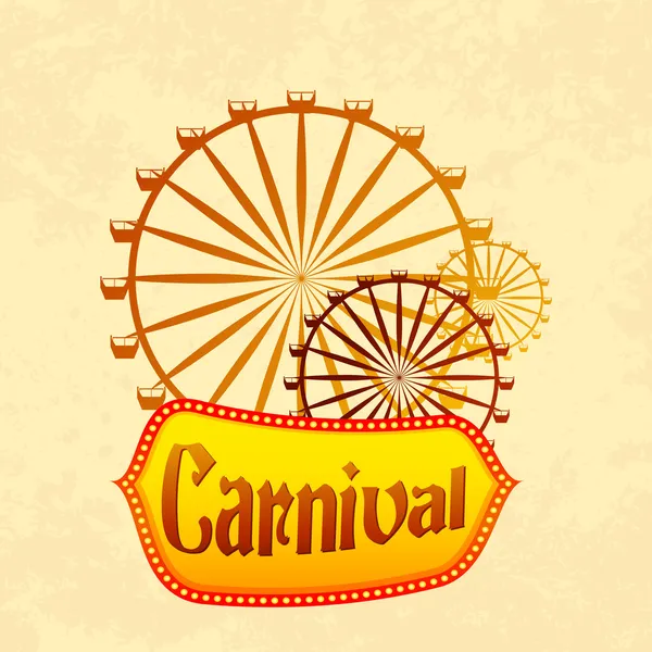 Giant wheel in Carnival — Stock Vector