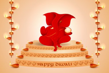 Lord ganesha ile diwali diya