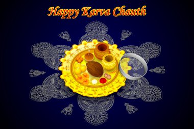 Puja thali karva chauth için