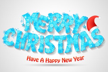 Merry christmas tipografi arka plan