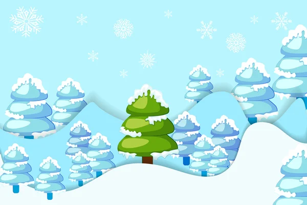 Snowy sosny — Wektor stockowy