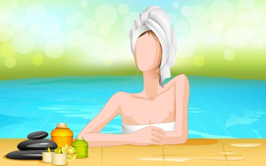 Bayan spa havuzu