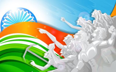 Indian Tricolor flag clipart