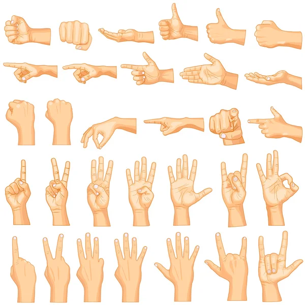 Les gestes de la main — Image vectorielle