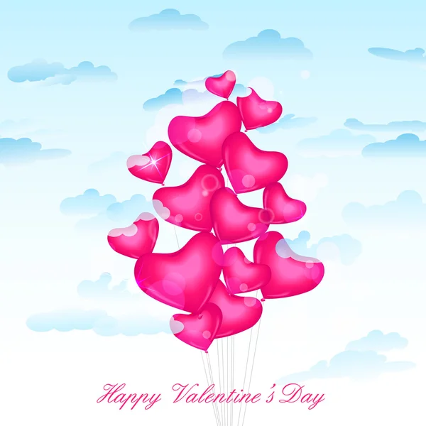 Heart Balloon for Valentine's Day — Stock Vector