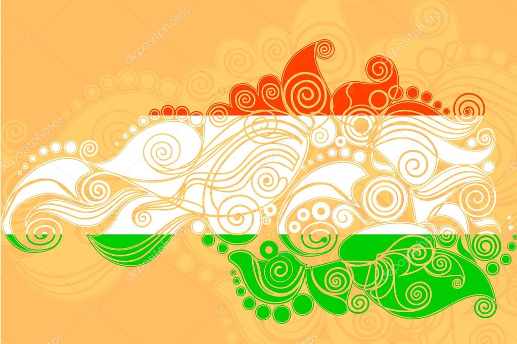 Floral India Flag