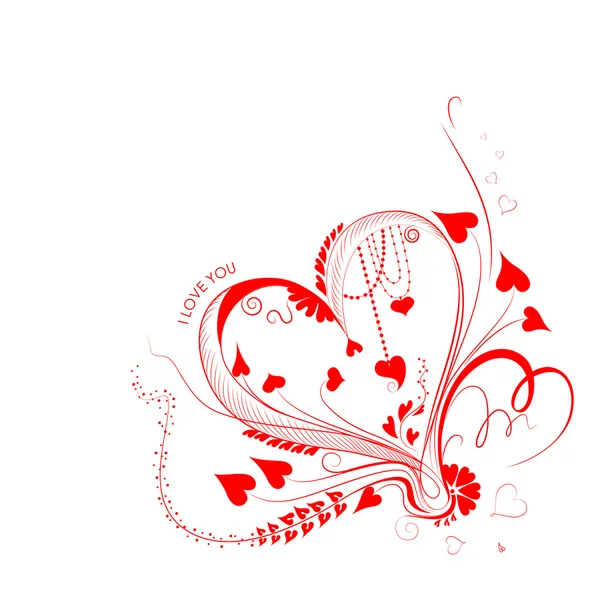 Ik hou van je Valentijn achtergrond — Stockvector