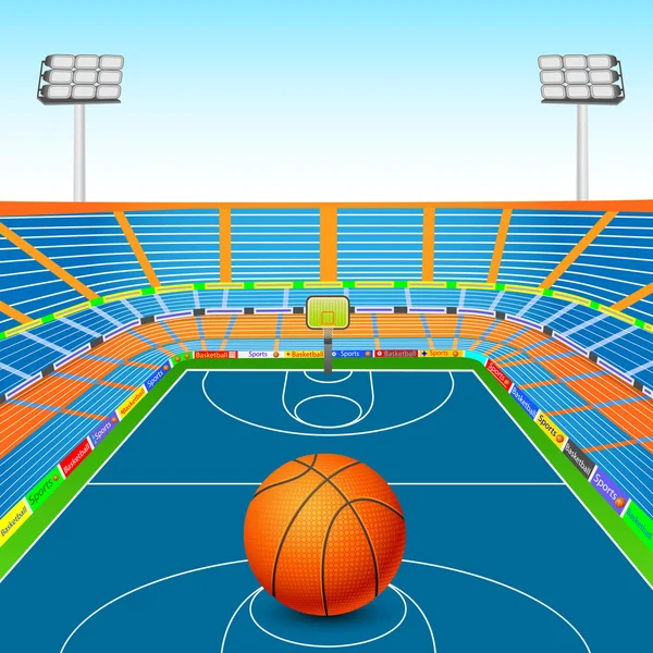 Баскетбольное поле — стоковый вектор