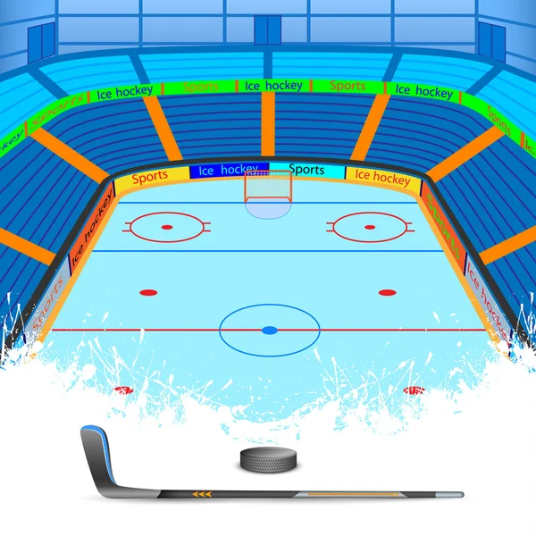 Hockey sobre hielo — Vector de stock