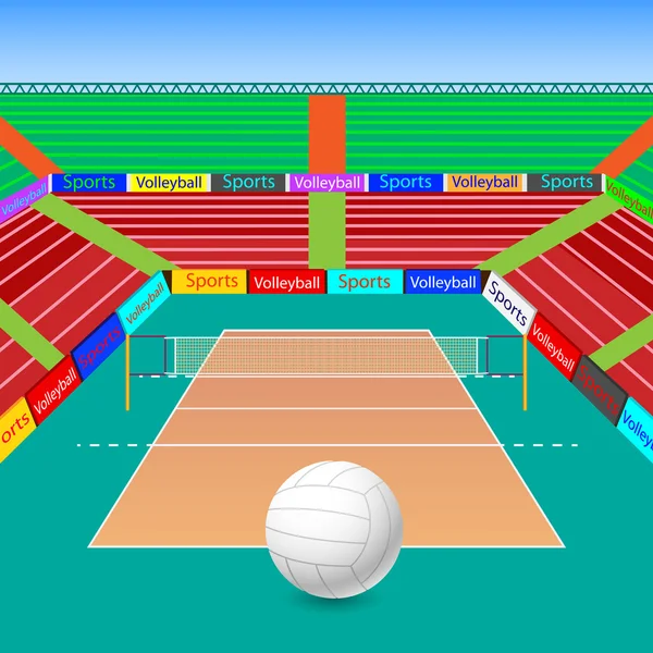 Volleyball Ground — Stock Vector