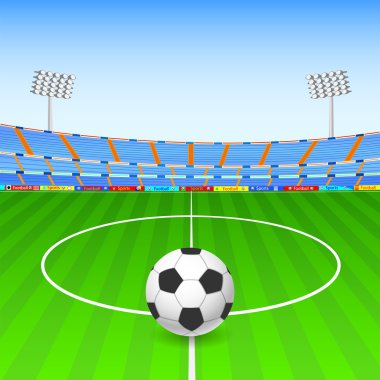 Stadyumda futbol topu
