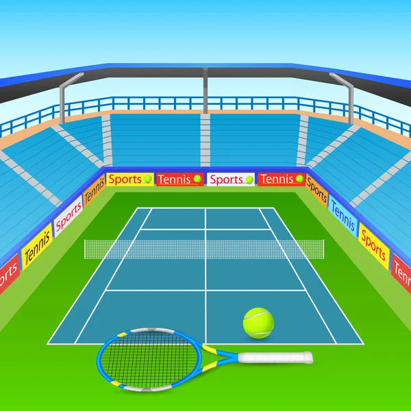 网球拍和球 — 图库矢量图片