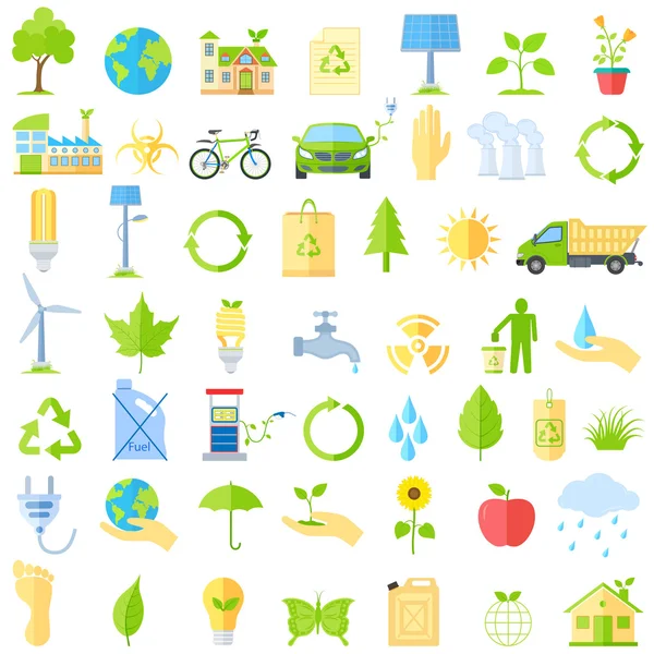 Ecological Icons — Stock Vector