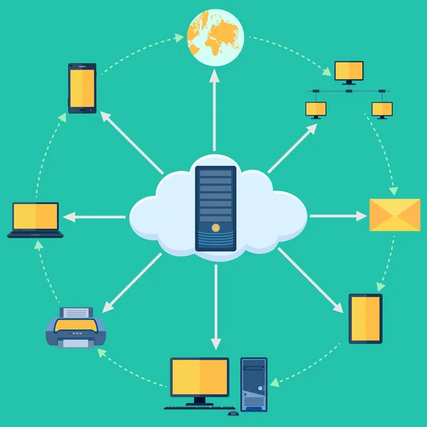 Cloud computing — Stockvector