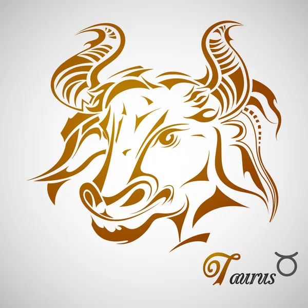 Signo zodiacal de Tauro — Vector de stock