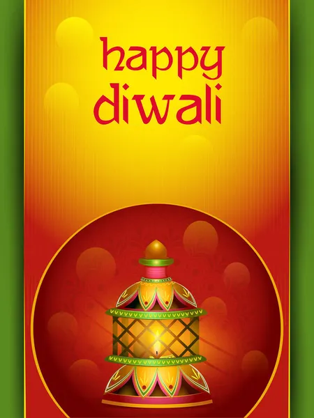 Happy Diwali festival holiday celebration of India greeting background — Stock Vector