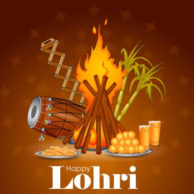 Mutlu Lohri tatil Punjab India Bayramı