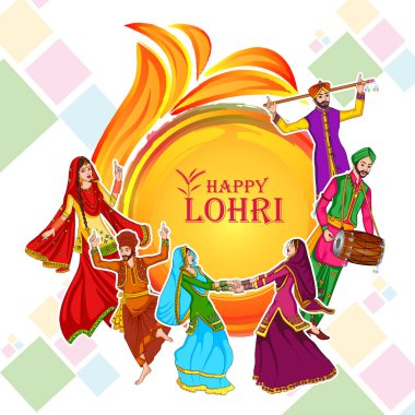 Mutlu Lohri tatil Punjab India Bayramı