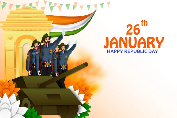 26 janvier Happy Republic Day of India fond — Image vectorielle