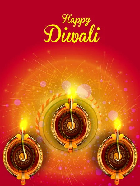 Illustration Vectorielle Décoré Diya Pour Happy Diwali Fête Fête Fête Illustrations De Stock Libres De Droits