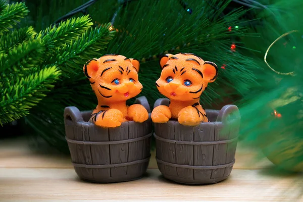 Savon Artisanal Forme Petit Tigre Symbole 2022 Cadeau Pour Noël — Photo