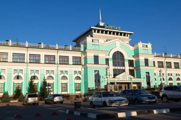 Omsk Russia July 2021 Train Station Morning Editorial — Stock Photo, Image