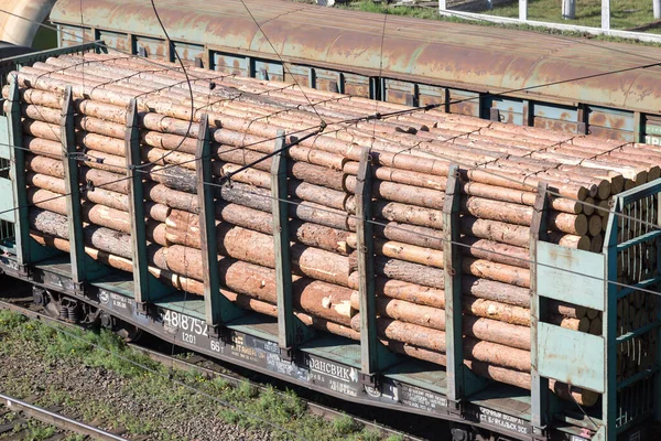 Irkutsk Russia July 2021 Railway Carriage Timber Editorial — Stock Photo, Image