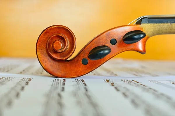 Gros plan d'un violon — Photo