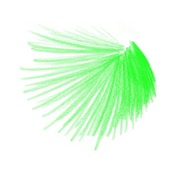 Desenho a lápis de cor verde — Fotografia de Stock