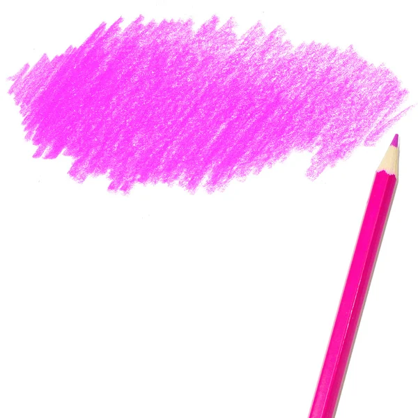 Disegno a matita di colore rosa — Foto Stock