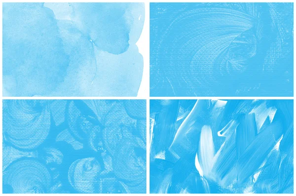 抽象的な青い水色アート背景ハンド ペイント — ストック写真