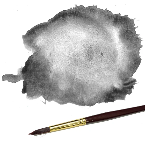 Background with artists brush and watercolor painted — Stock Photo, Image