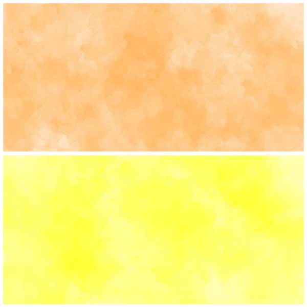 Set Of yellow and orange Abstract watercolor background — Stock Photo, Image