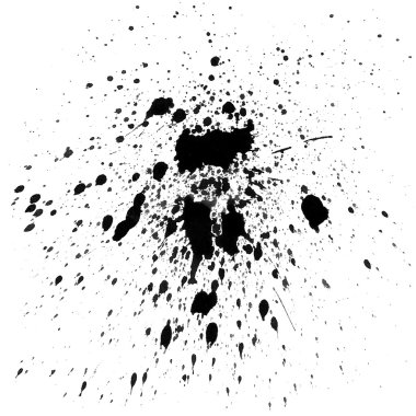 siyah suluboya sıçraması