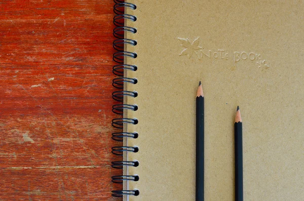 Notebook and pencil — Stock Photo, Image