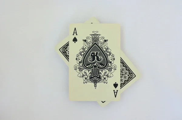 Ace of spades playing card — Stock Photo, Image
