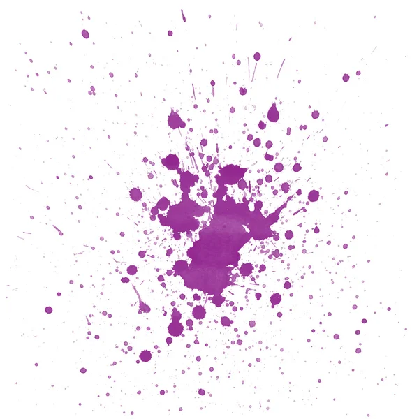 Purple watercolor splashes — Stock Photo, Image