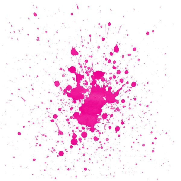 Spruzzi di acquerello rosa — Foto Stock