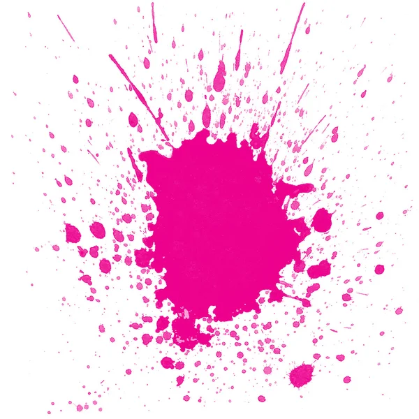 ピンクの水彩水しぶき — ストック写真